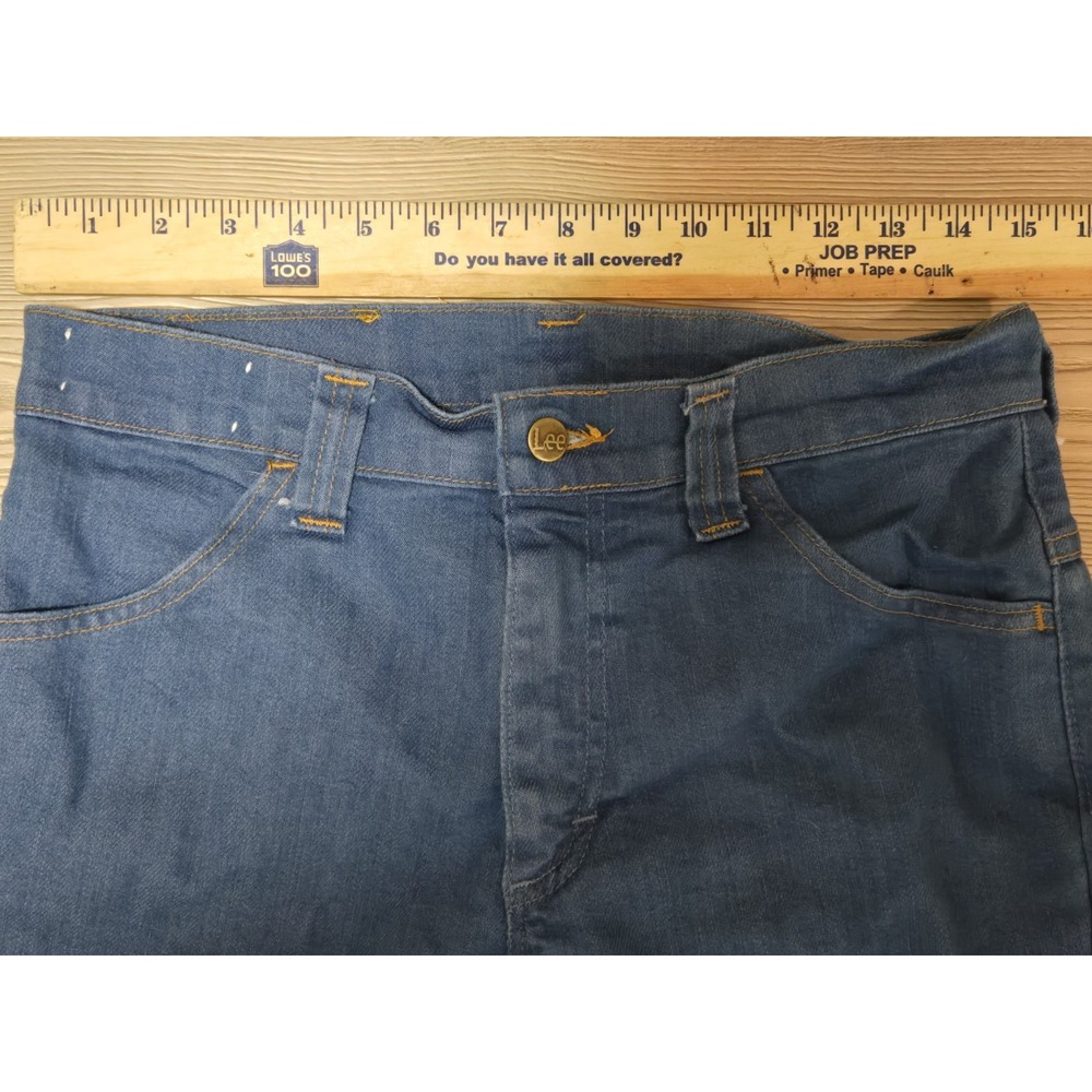 True Vintage Womens M.R. Mr LEE Jeans Blue Size 28 T Tall 30x32 Bell Bottoms - Picture 2 of 10